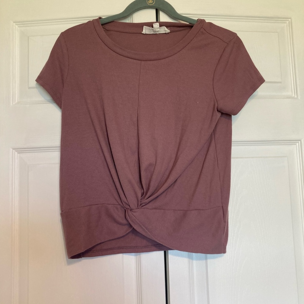 Purple knotted shirt size small